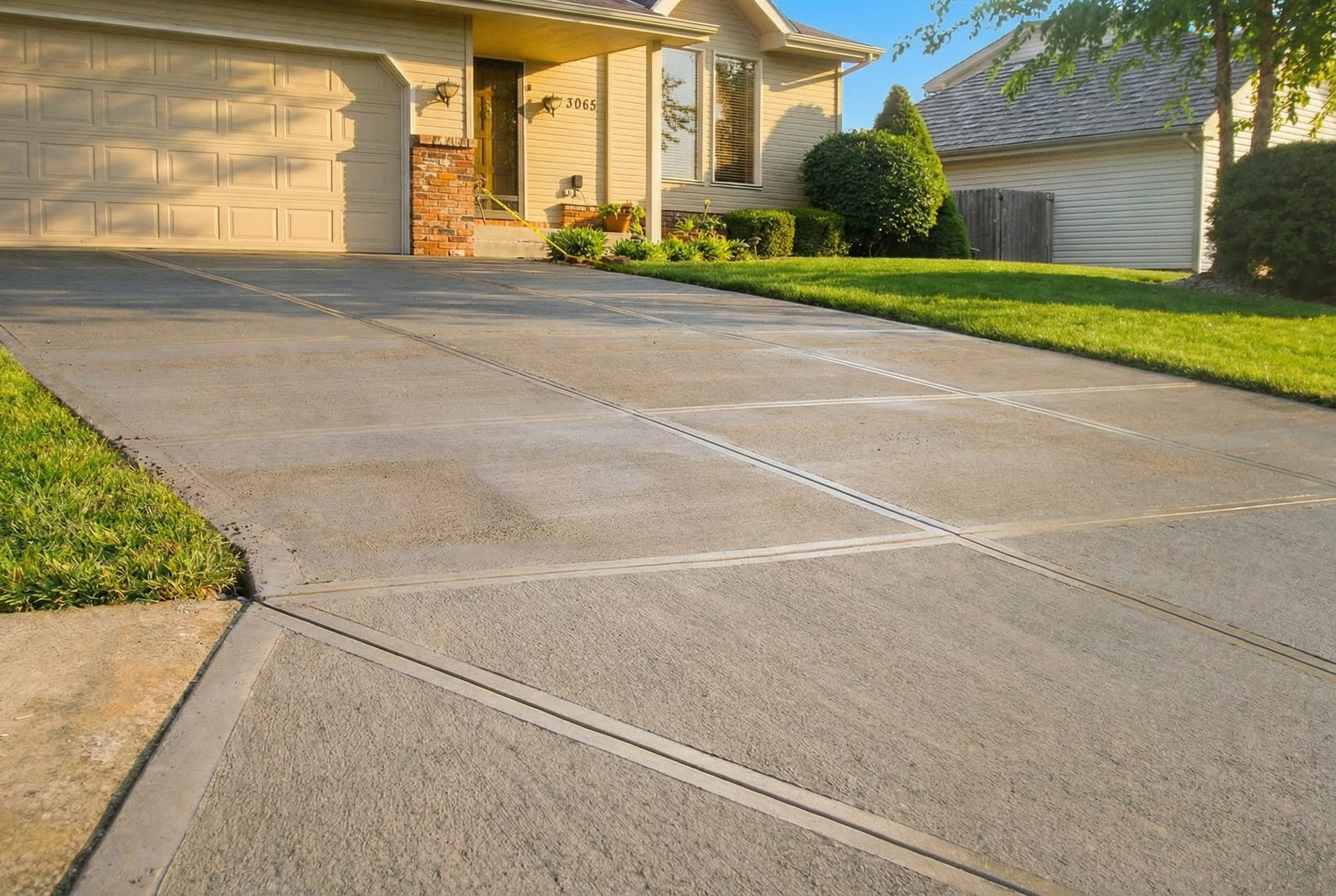 Concrete driveway